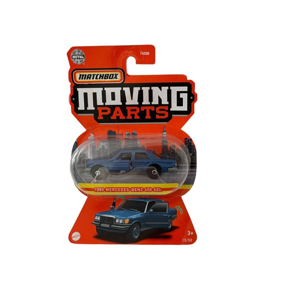 2022 Matchbox Moving Parts 1980 Mercedes Benz 450 SEL Toy Car European Euro